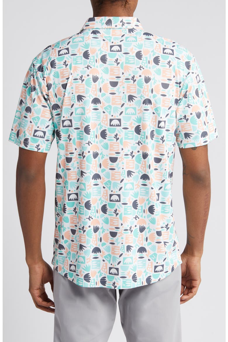 Maddox Doodle Pattern Golf Polo, Alternate, color, CACTUS