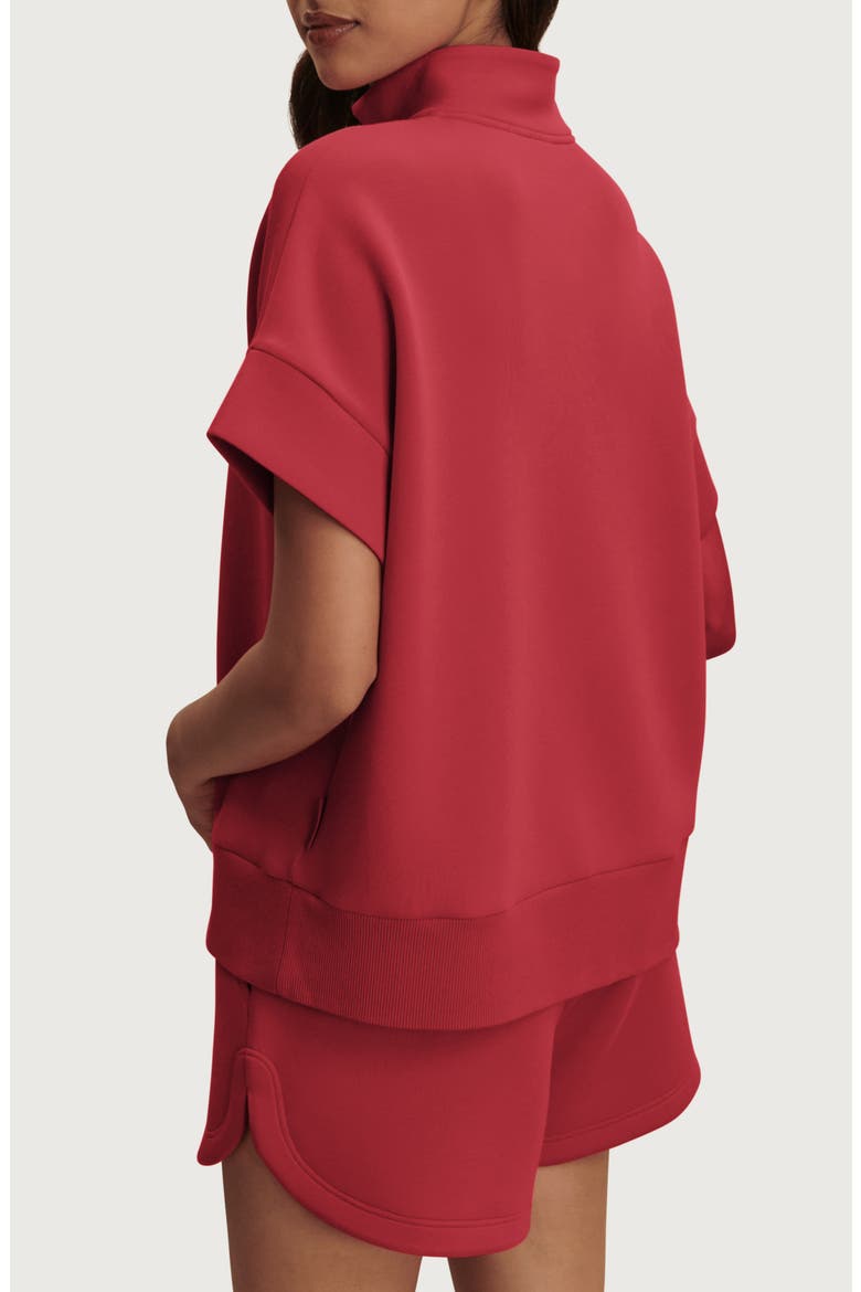 Ritchie Short Sleeve Half Zip, Alternate, color, RICH RASPBERRY