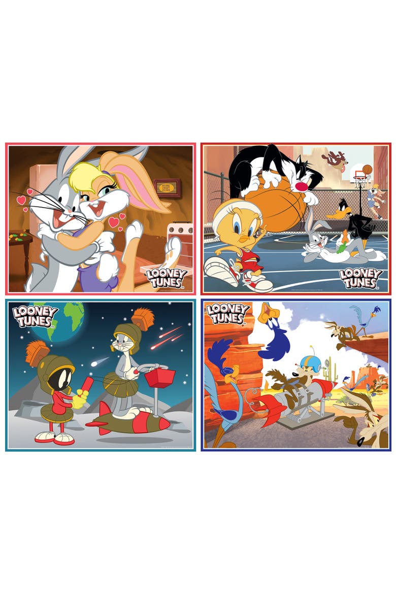 Looney Tunes 100pc Puzzles 4-Pack, Alternate, color, Multicolor