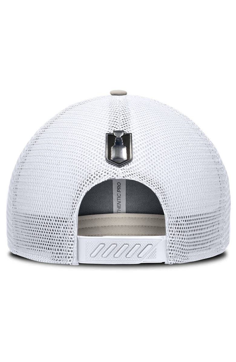 FANATICS Men's Fanatics  Natural/White Edmonton Oilers 2025 Western Conference Champions Locker Room Trucker Adjustable Hat, Alternate, color, 