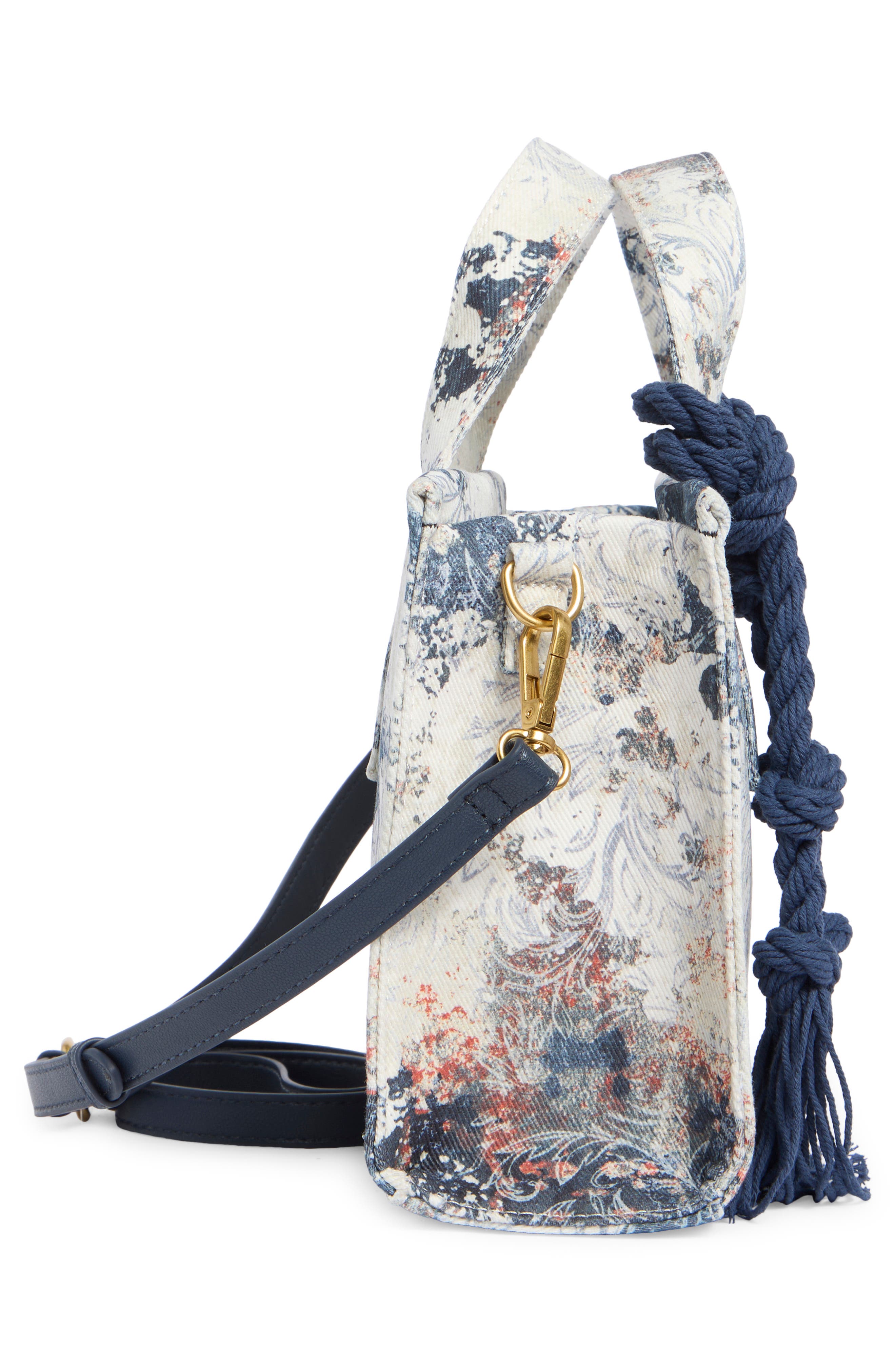 Vince Camuto Aalis Small Tote Bag, Alternate, color, White Floral