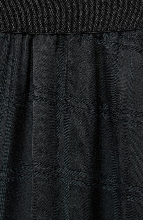 Mango Check Pajama Pants In Black