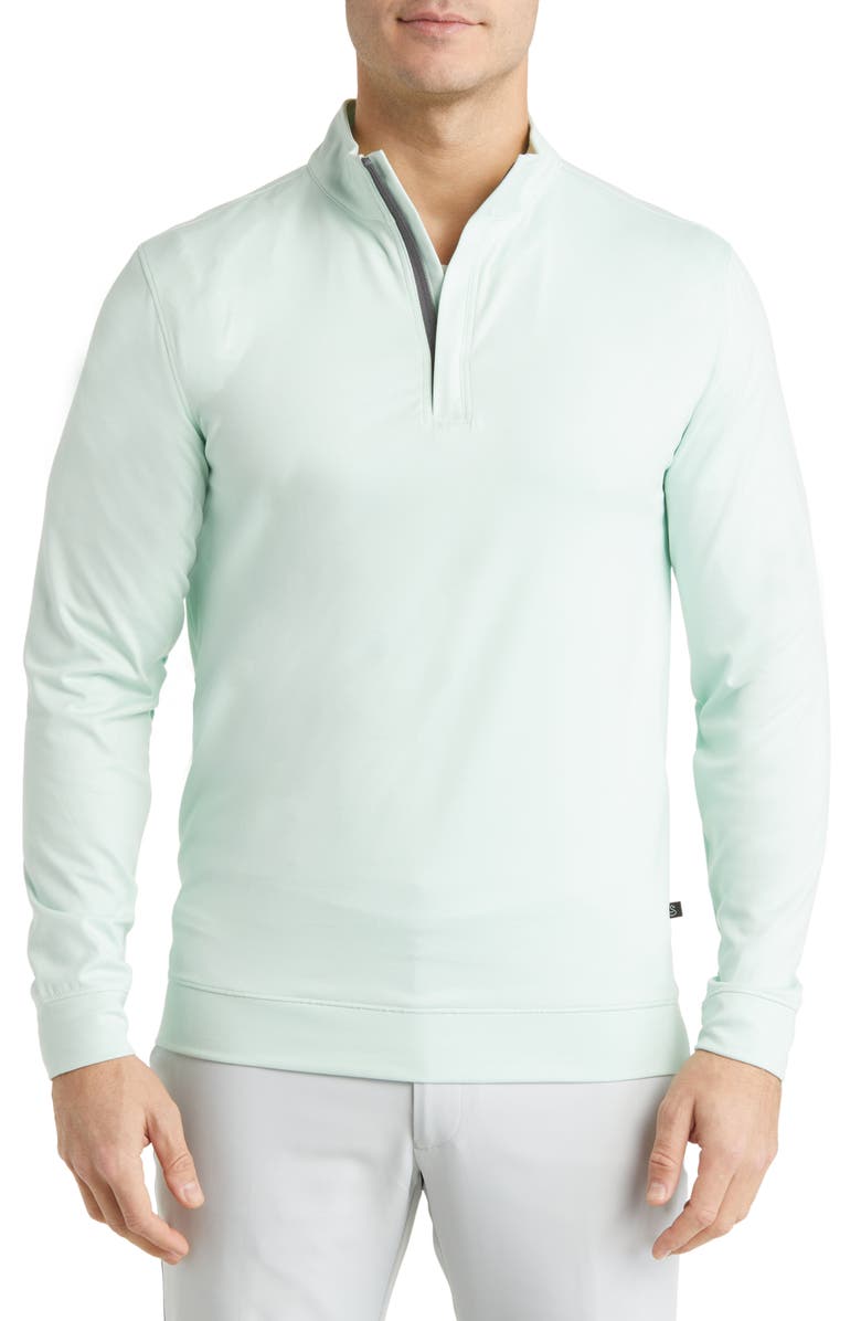 Swannies McKinnon Quarter Zip Golf Pullover, Main, color, Mint