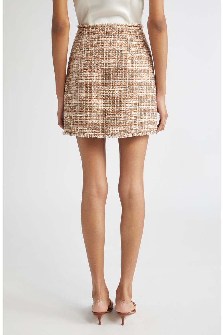 Larissa Odette Tweed Miniskirt, Alternate, color, NUTMEG