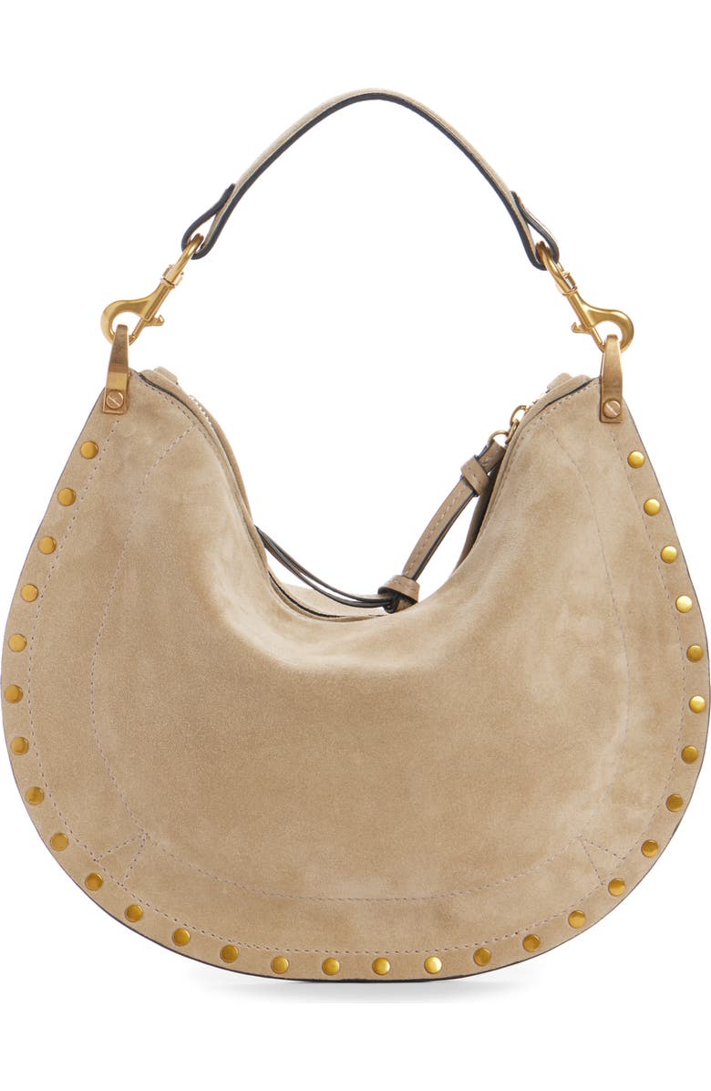 Isabel Marant Oskan Soft Zipped Shoulder Bag, Alternate, color, Light Beige