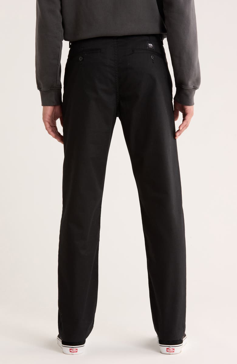 Vans Authentic Relaxed Flat Front Stretch Chinos, Alternate, color, Black