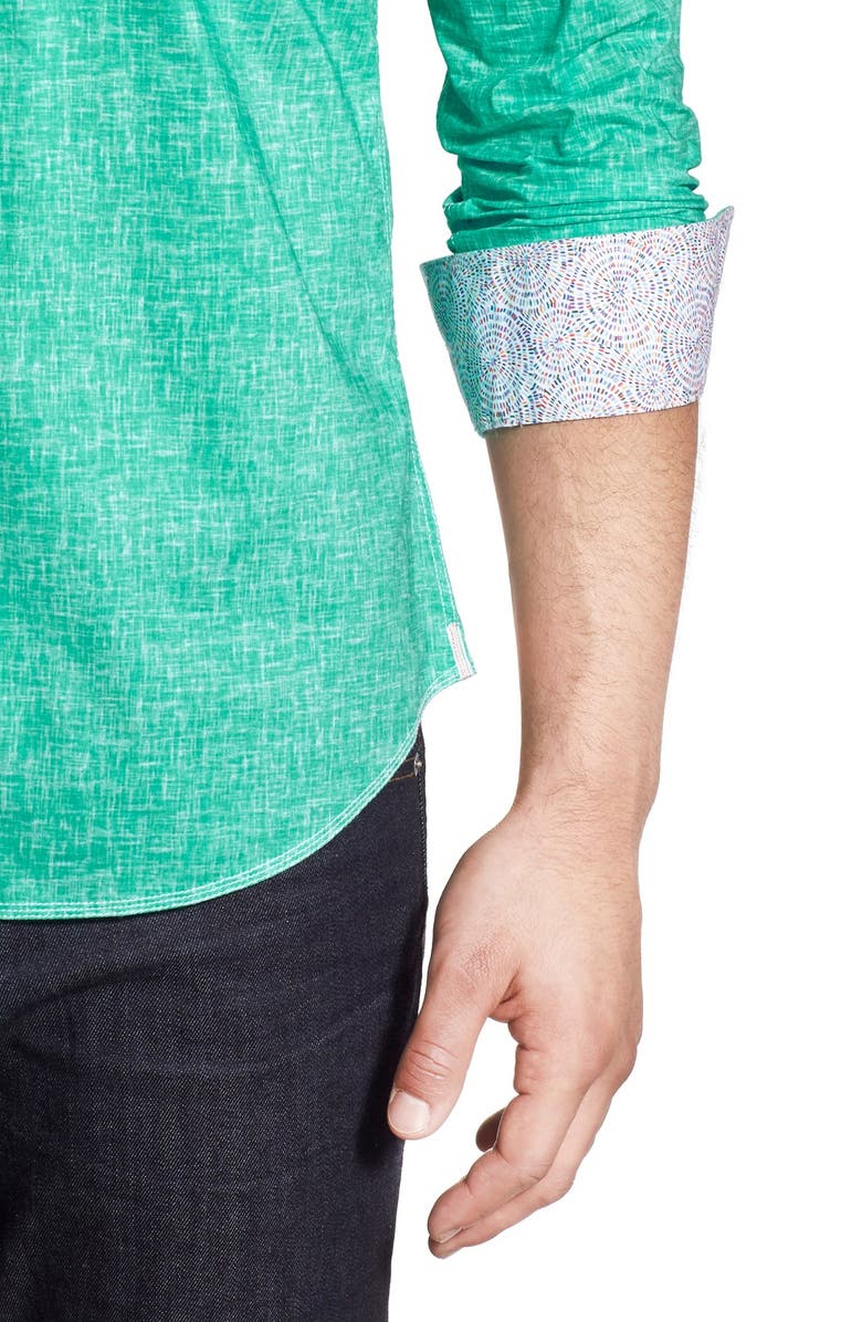 Bugatchi Shaped Fit Sport Shirt, Alternate, color, 