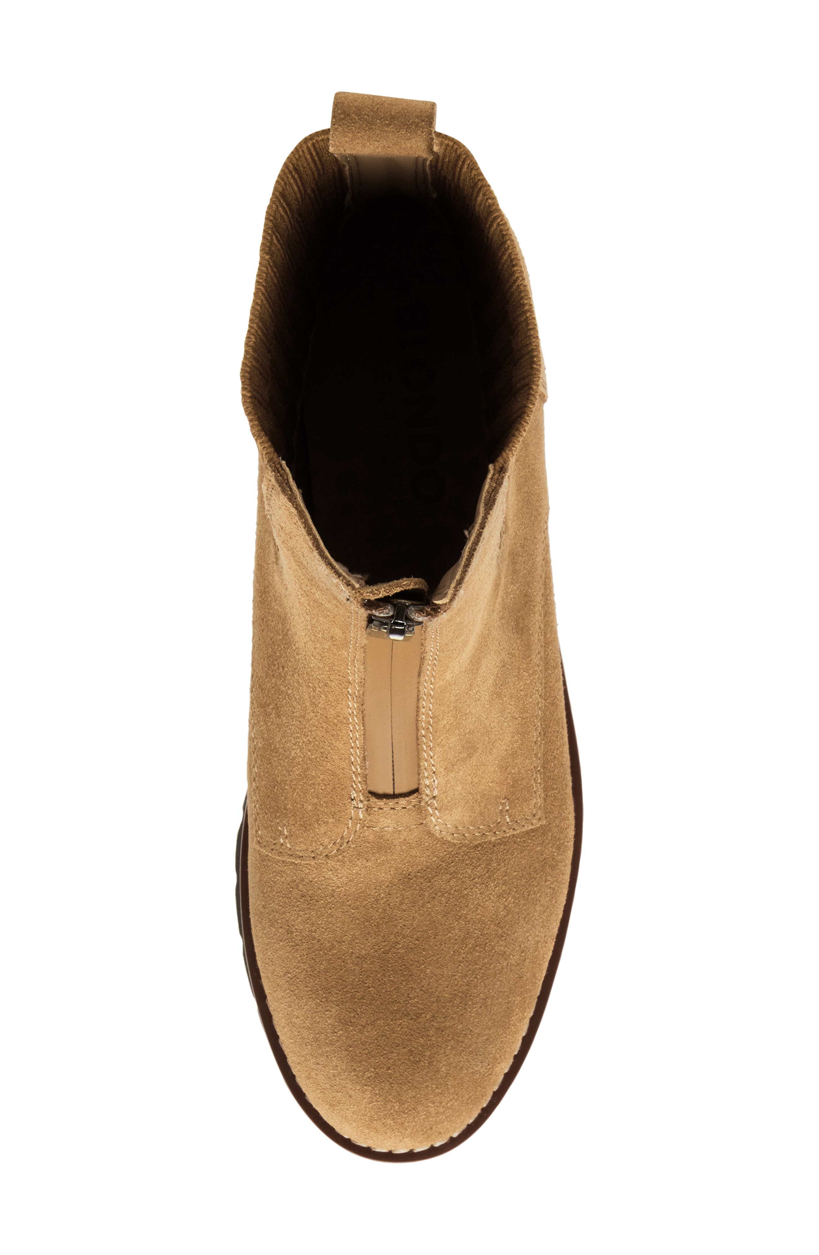 Blondo Demaria Waterproof Bootie, Alternate, color, Cognac Suede