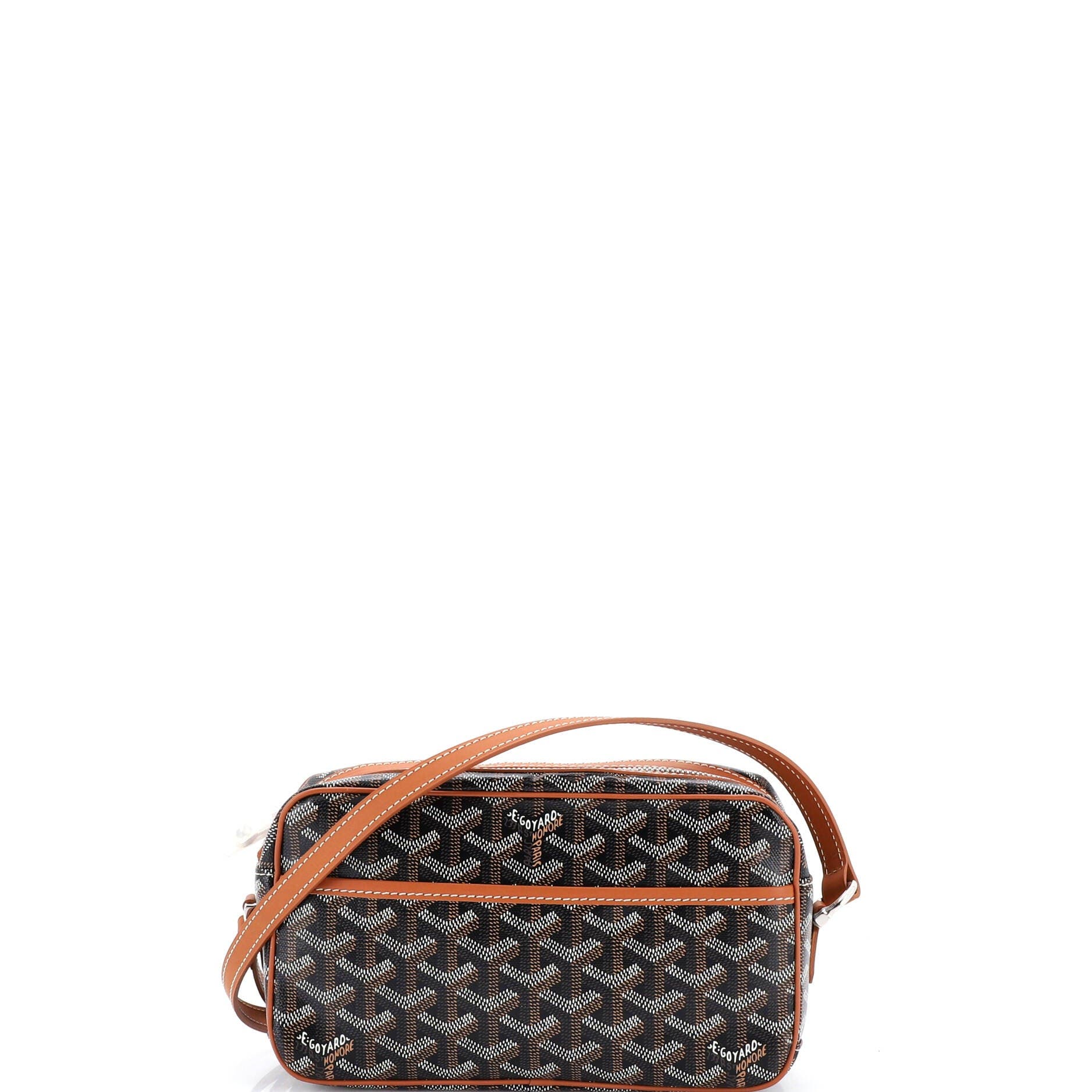 Pre-Owned Goyard Cap Vert Bag Coated Canvas, Main, color, Brown