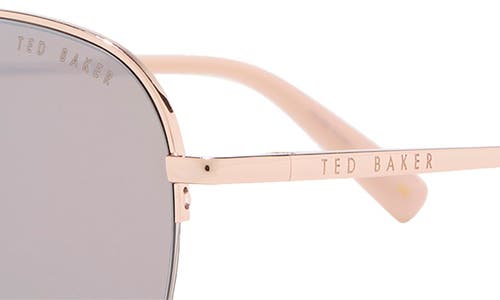 Ted Baker 57mm Gradient Half Rim Aviator Sunglasses In Gold
