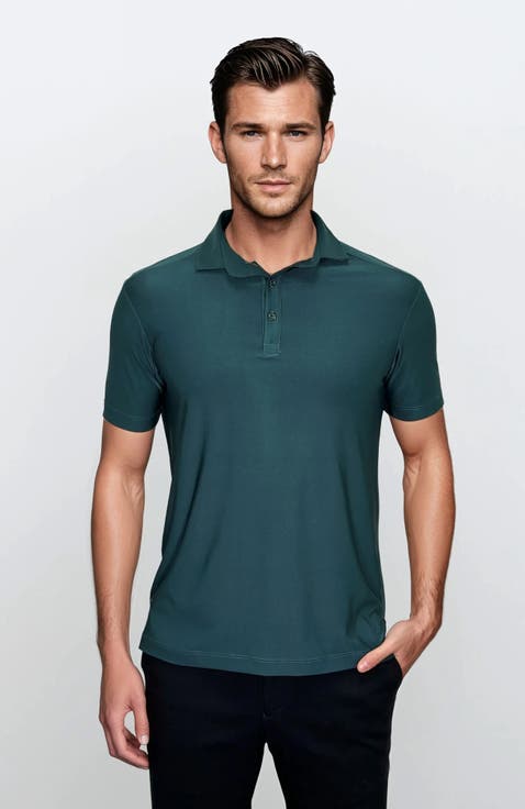 Wrinkle Resistant 3 Button Polo Shirt