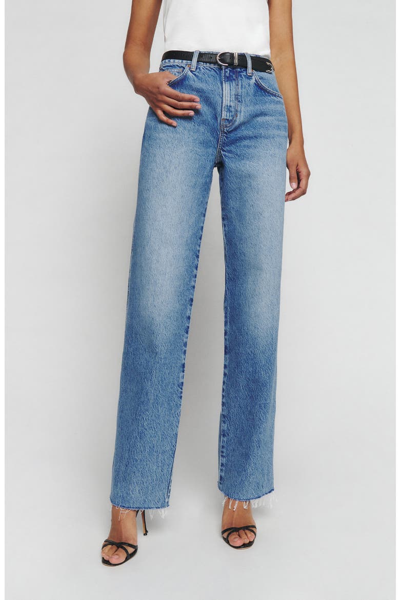 Val Baggy Distressed Straight Leg Jeans, Main, color, COLORADO
