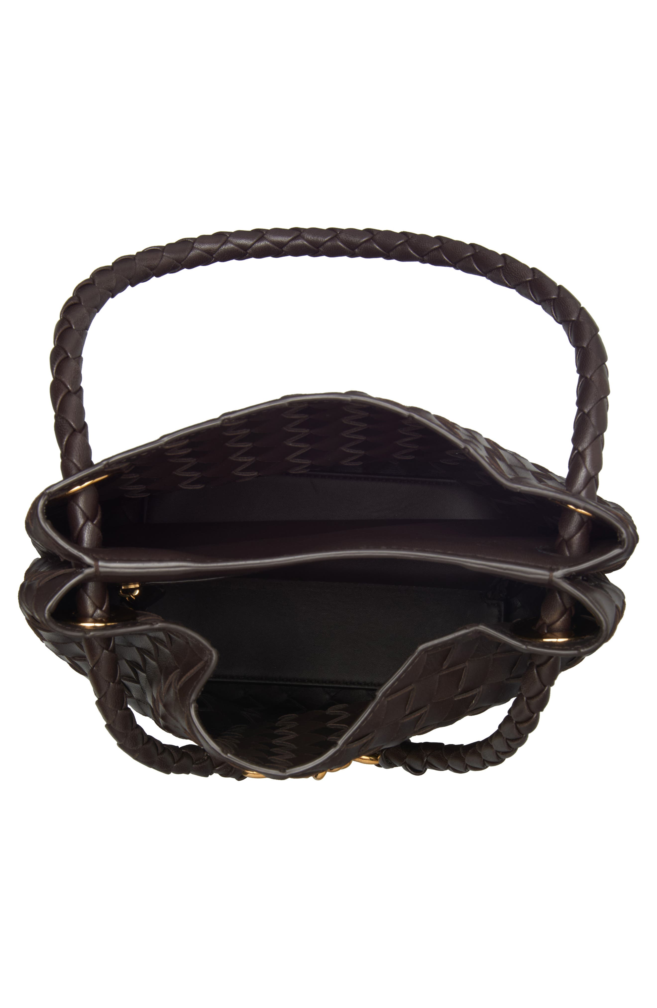 Bottega Veneta Small Andiamo Intrecciato Leather Bucket Bag, Alternate, color, Fondant-M Brass-Fond