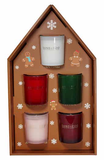 5-Piece Gingerbread House Candle Box Set