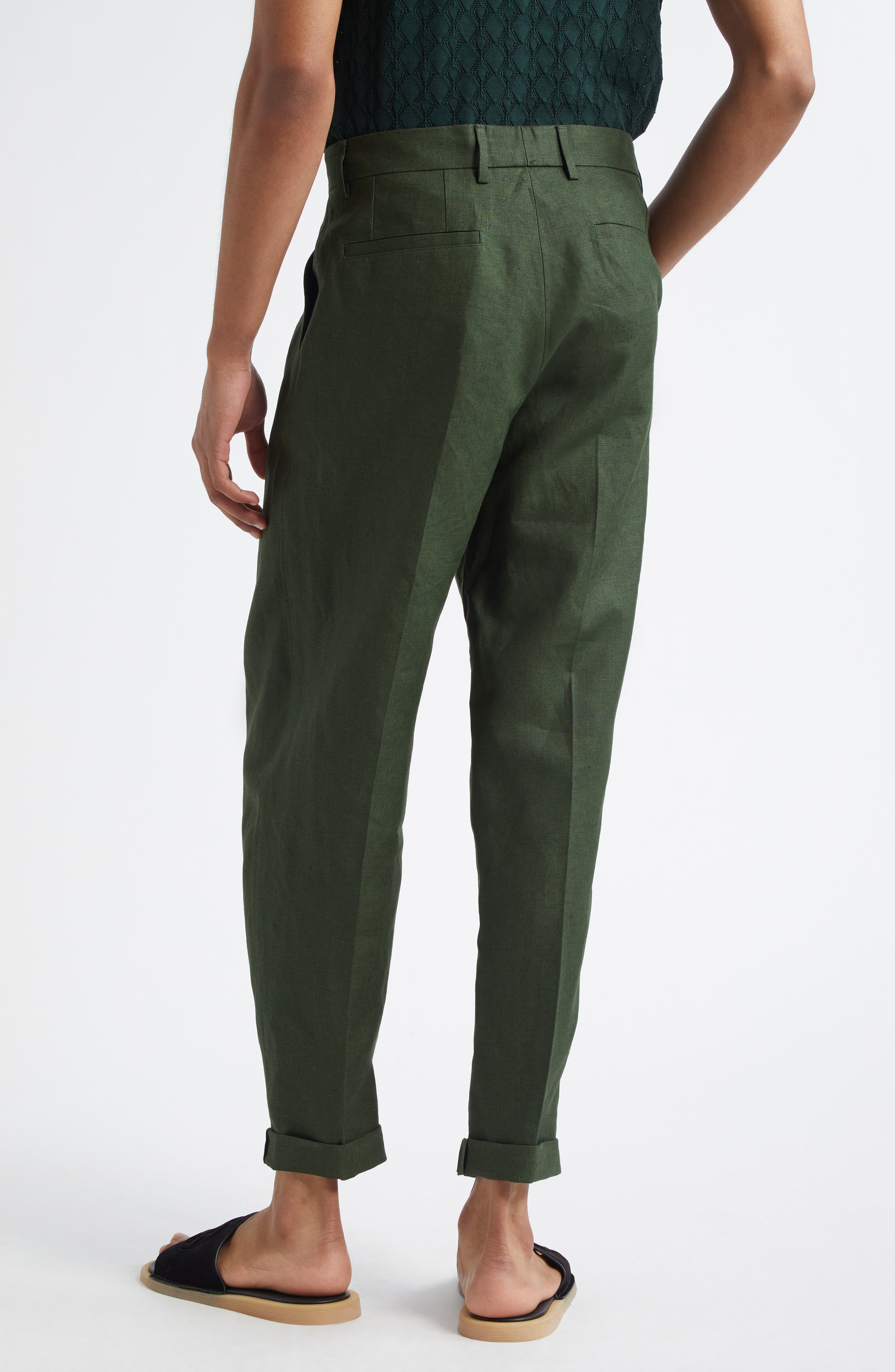 Crop Linen Trousers - image 2
