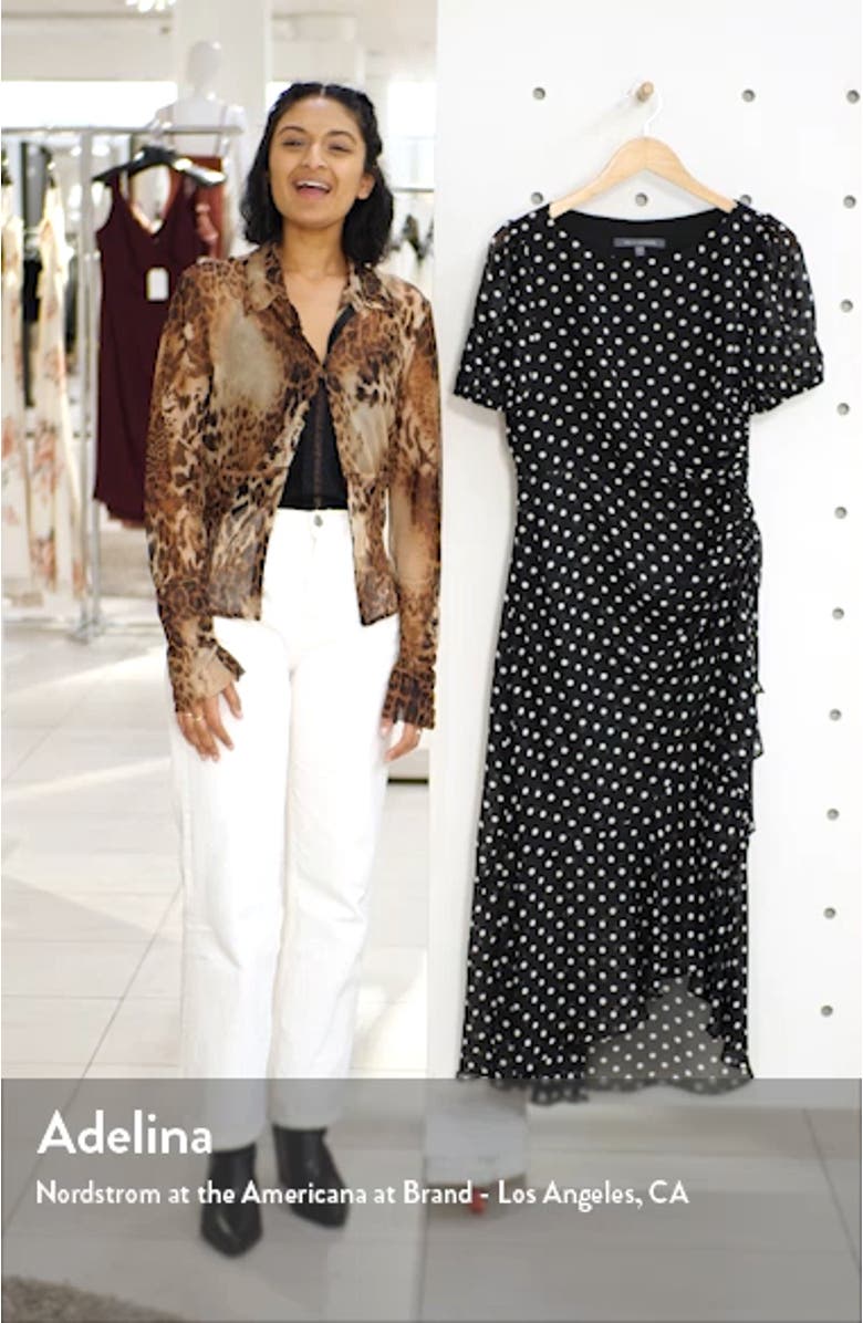 Dot Print Chiffon Dress, sales video thumbnail