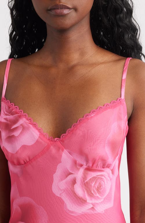 Bella Venice Avani Floral Midi Slipdress In Pink