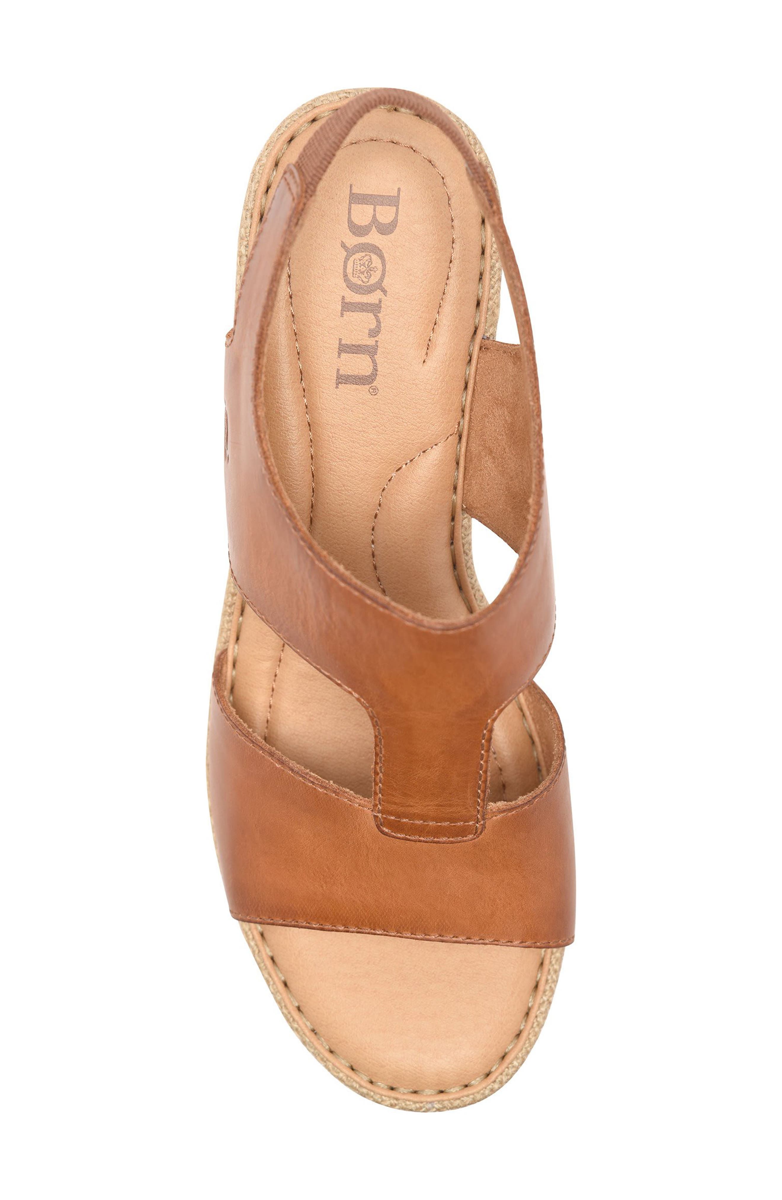 Siene Espadrille Wedge Sandal, Alternate, color, BROWN LEATHER