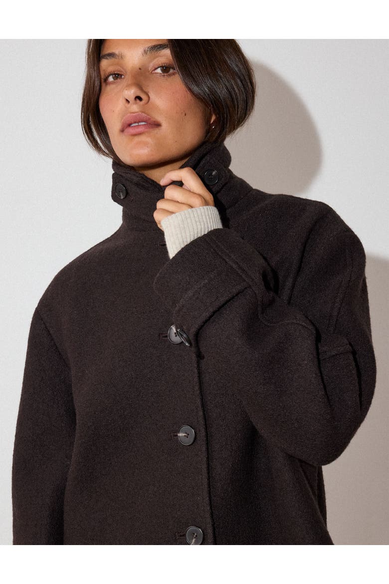 Tailored Wool Blend Short Jacket, Alternate, color, Brown