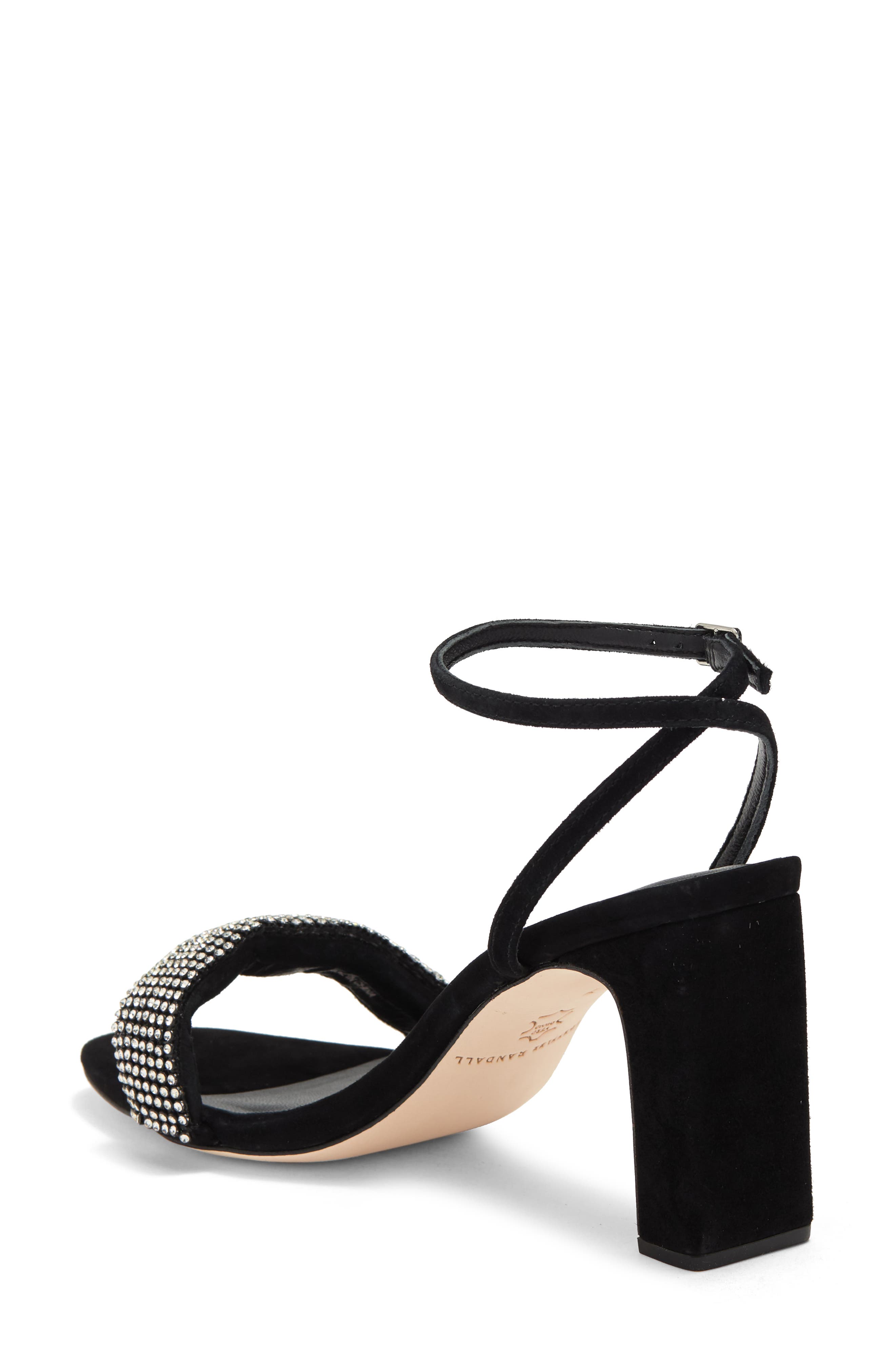 Loeffler Randall Shay Crystal Embellished Ankle Strap Sandal, Alternate, color, 