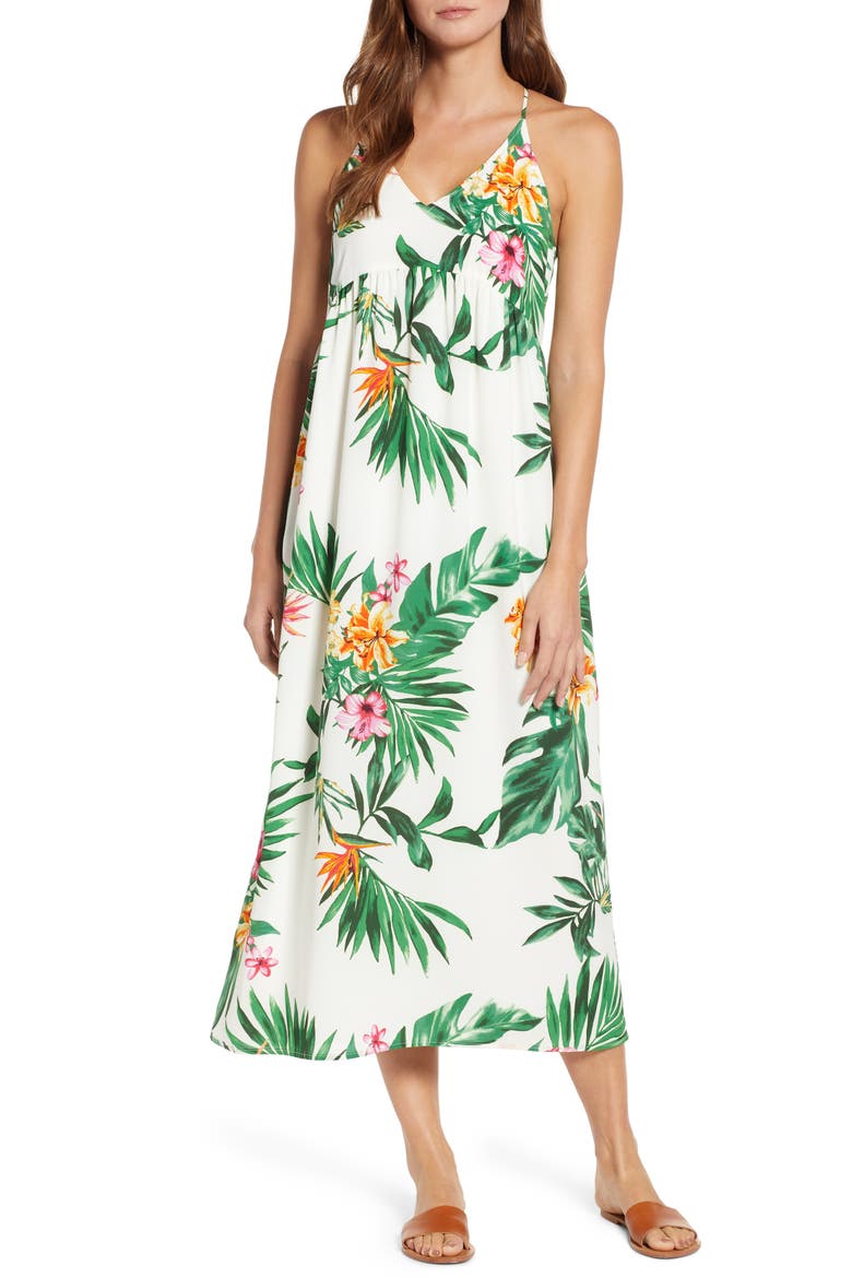 Gibson x Hi Sugarplum! Palm Springs Festival Maxi Dress (Nordstrom Exclusive), Main, color, BIRD OF PARADISE