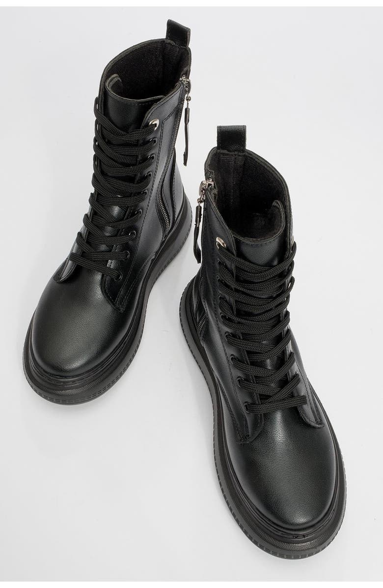 Forever & Always Shoes Nicolas Leather Combat Boot, Alternate, color,