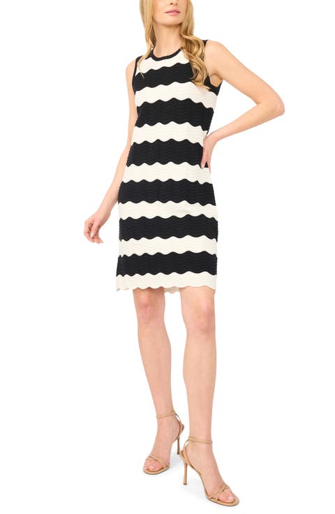 Sleeveless Scalloped Shift