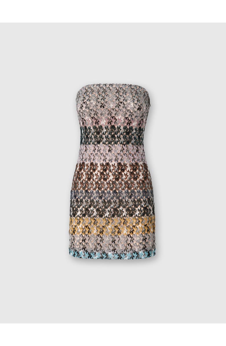 Missoni Mini Dress In Striped Embroidered Lace, Main, color, Multicoloured