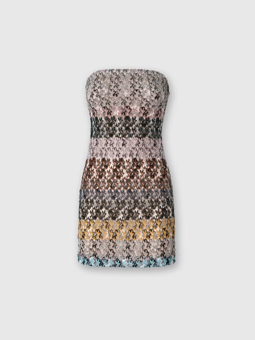 Missoni Strapless Embellished Mini Cocktail Dress In Multi