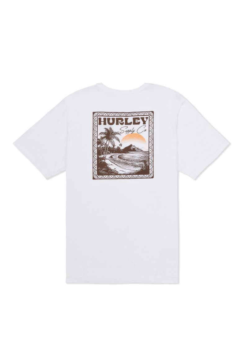 Island Scape Cotton Graphic T-Shirt, Alternate, color, WHITE