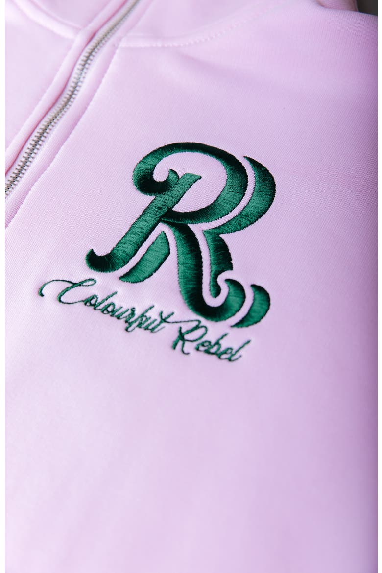 Logo Embro Zip Sweat, Alternate, color, Pink
