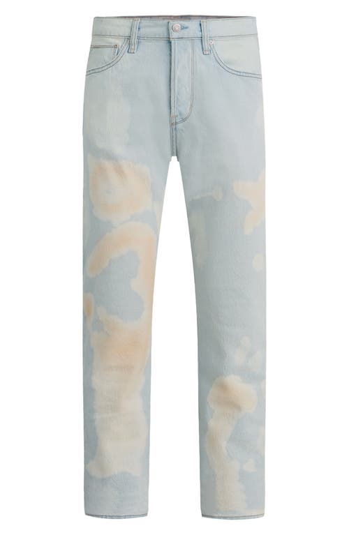Hudson Wes Classic Straight Fit Jeans In Bleached Cloud