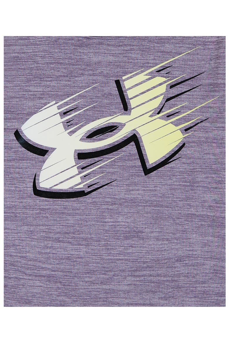 Kids' UA Tech Moves T-Shirt & Shorts Set, Alternate, color, PURPLE CREST