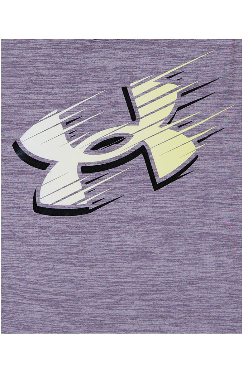 Under Armour Kids' Performance Tech Moves T-Shirt & Shorts Set, Alternate, color, Purple Crest