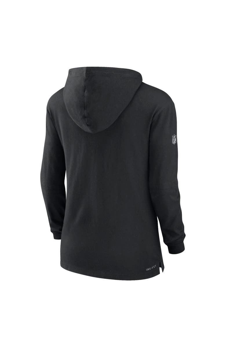 Nike Women's Nike Black Philadelphia Eagles Sideline Performance Long Sleeve Hoodie T-Shirt, Alternate, color, 