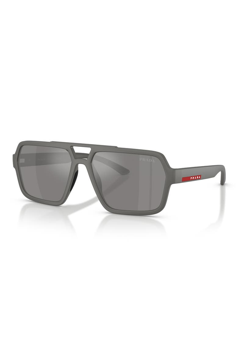 59mm Pilot Sunglasses, Alternate, color, GREY MIRROR SILVER
