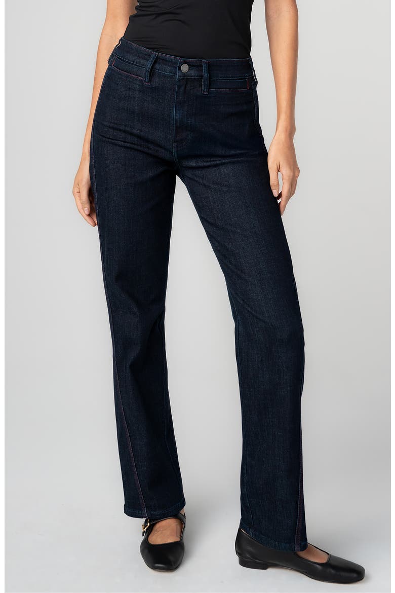 Kennedy Side Stitch Straight Leg Jeans, Main, color, MIDNIGHT ECLPSE