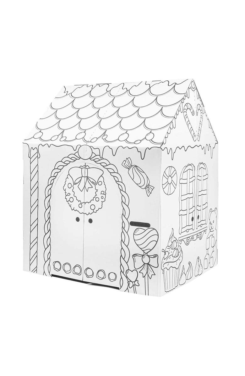 Easy Playhouse Gingerbread House Kids Art & Craft, Alternate, color, Multicolored