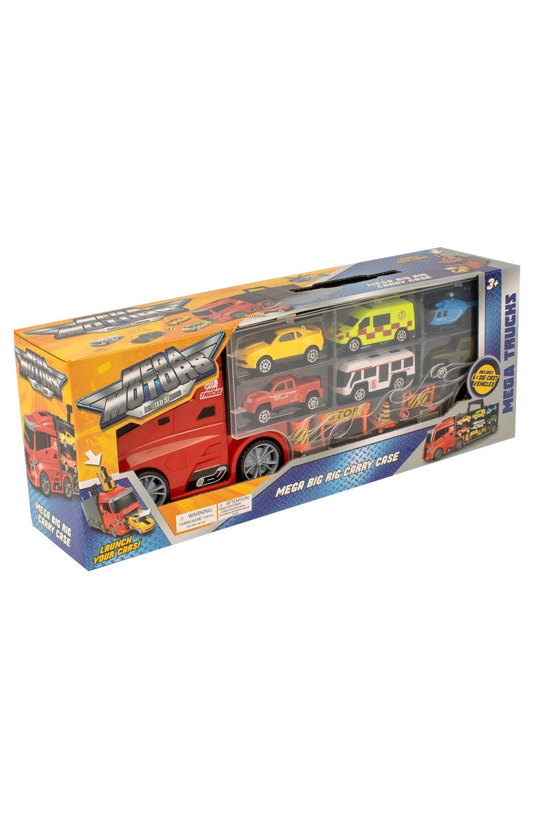 Sinco Mighty Motors Mega Big Rig Carry Case Red 15.75" Age 3+, Alternate, color, Multicolored