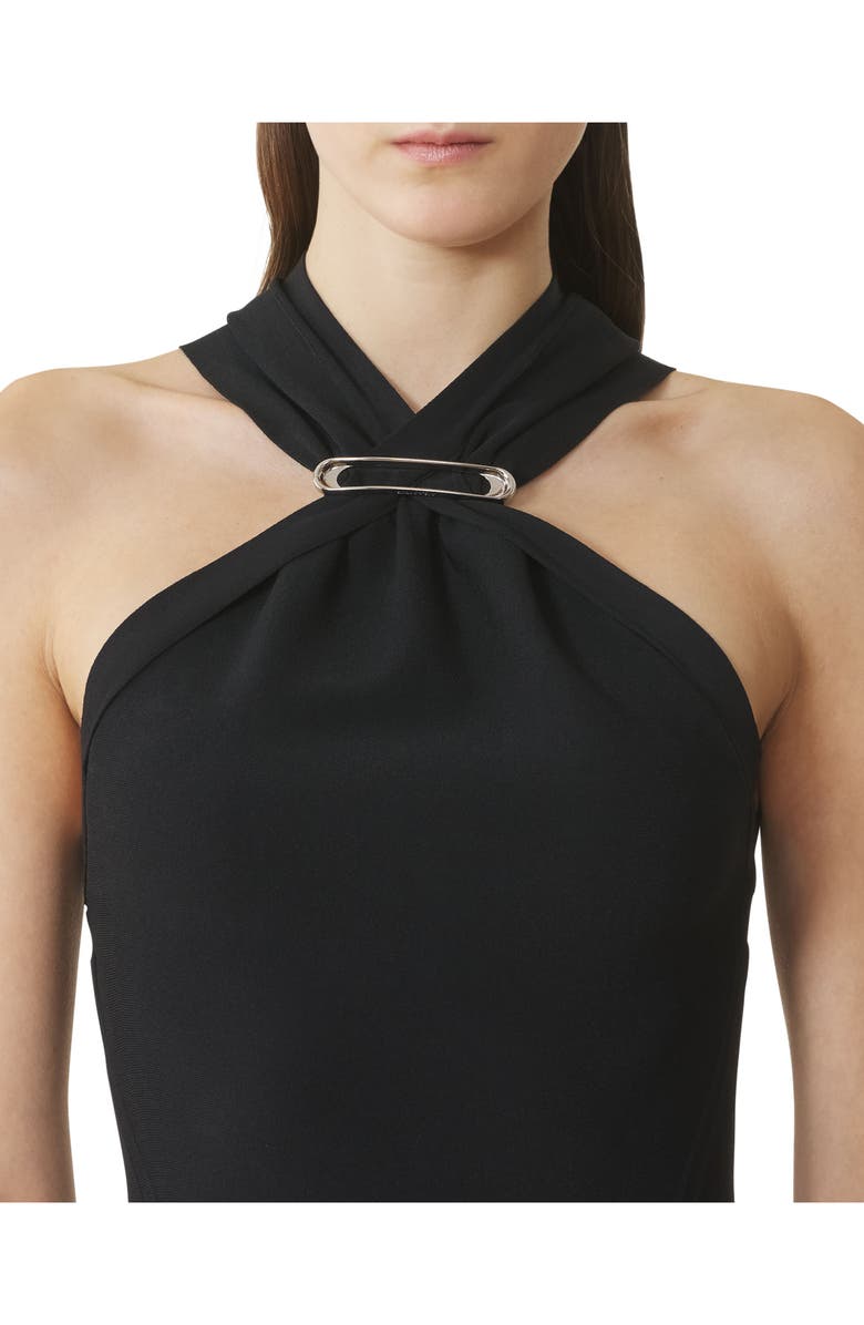 Lanvin Long Viscose Dress, Alternate, color, Black