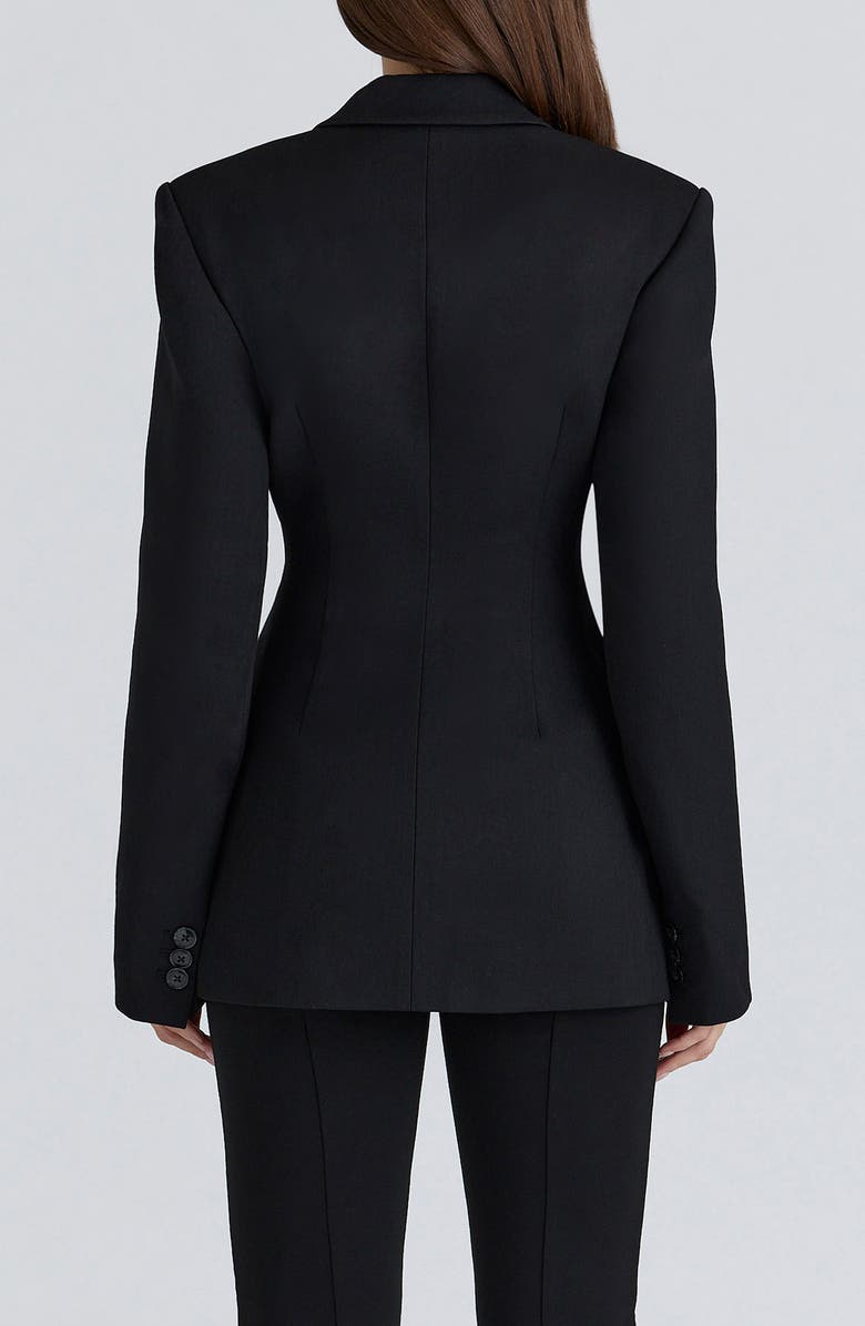 HOUSE OF CB Luella Hourglass Crepe Jacket, Alternate, color, Black