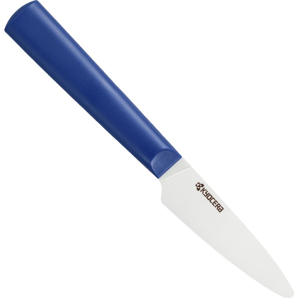 Kyocera Innovationwhite 3-inch Ceramic Paring Knife, White Blade In Blue