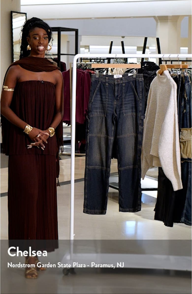 Tinted Wide Leg Utility Jeans, sales video thumbnail