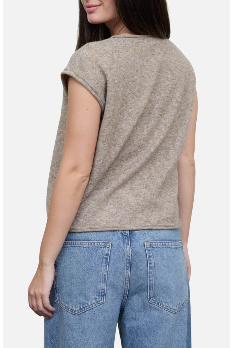 Cap Sleeve Crop Cardigan, Alternate, color, TAN