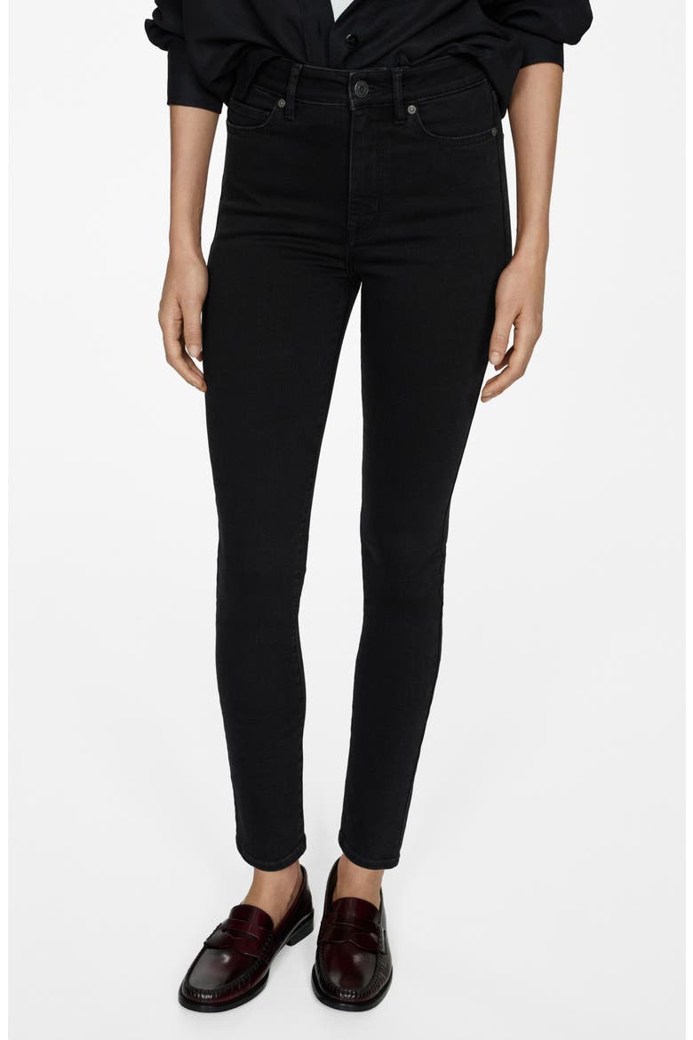 Carla High Waist Skinny Jeans, Main, color, BLACK DENIM