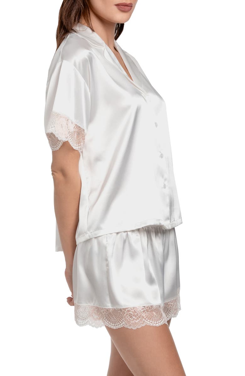 In Bloom by Jonquil Janelle Lace Trim Satin Pajamas, Alternate, color, 