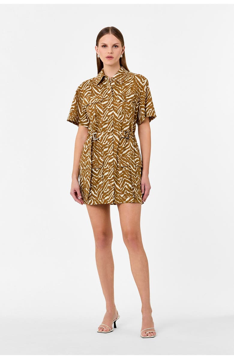 NICHOLAS Rianne Print Dress, Alternate, color, Abstract Zebra