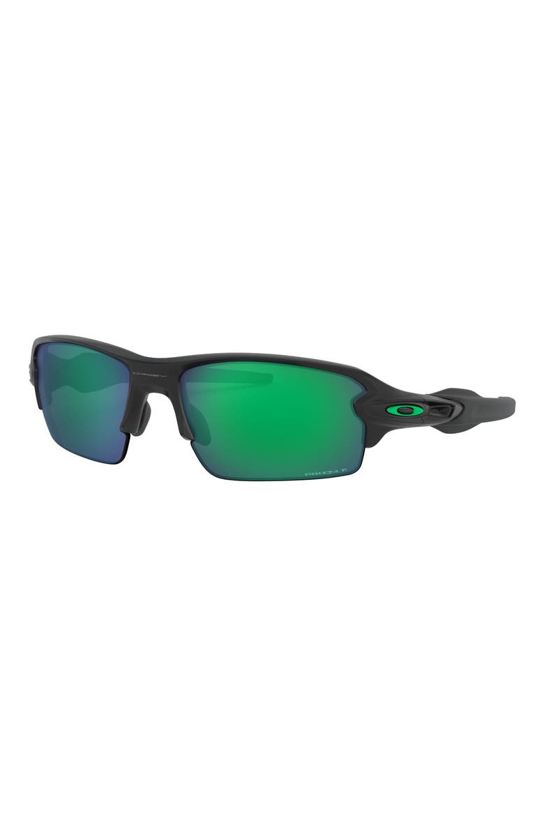 61mm Polarized Prizm™ Wrap Sunglasses, Alternate, color, BLACK