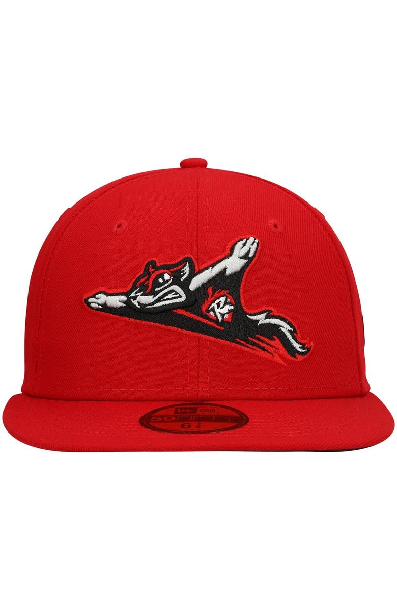 New Era Men's New Era Red Richmond Flying Squirrels Authentic Collection Road 59FIFTY Fitted Hat, Alternate, color, Red