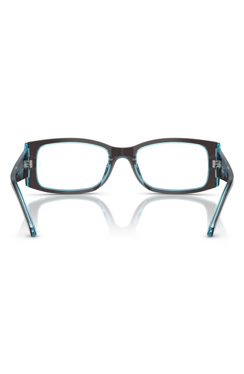 Ray Ban Ray-ban Miriam 54mm Square Optical Glasses In Blue Brown